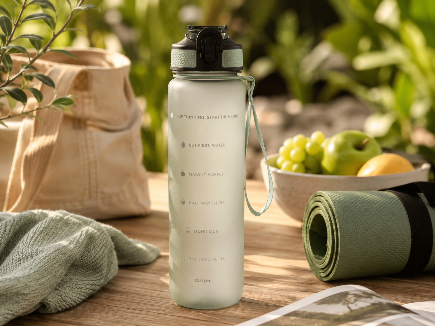 Motivatie drinkfles - groen
