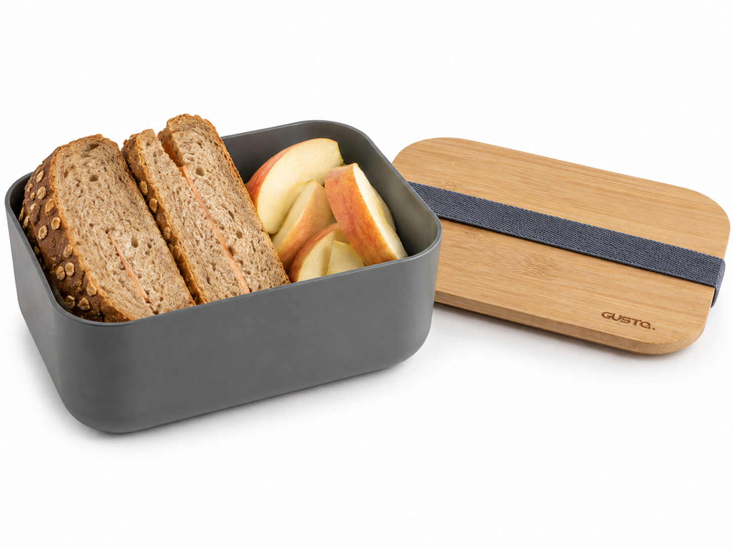 Lunchbox 19,5X12X6,5 cm Antraciet