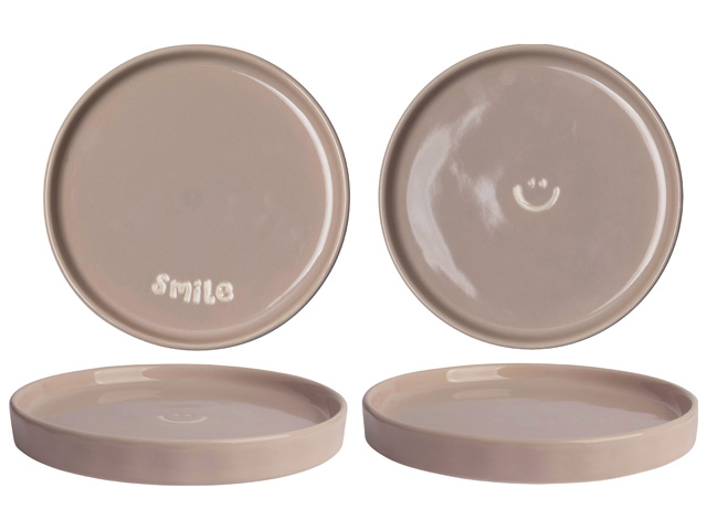 Enjoyables bord Smile ø15cm - set 2 stuks
