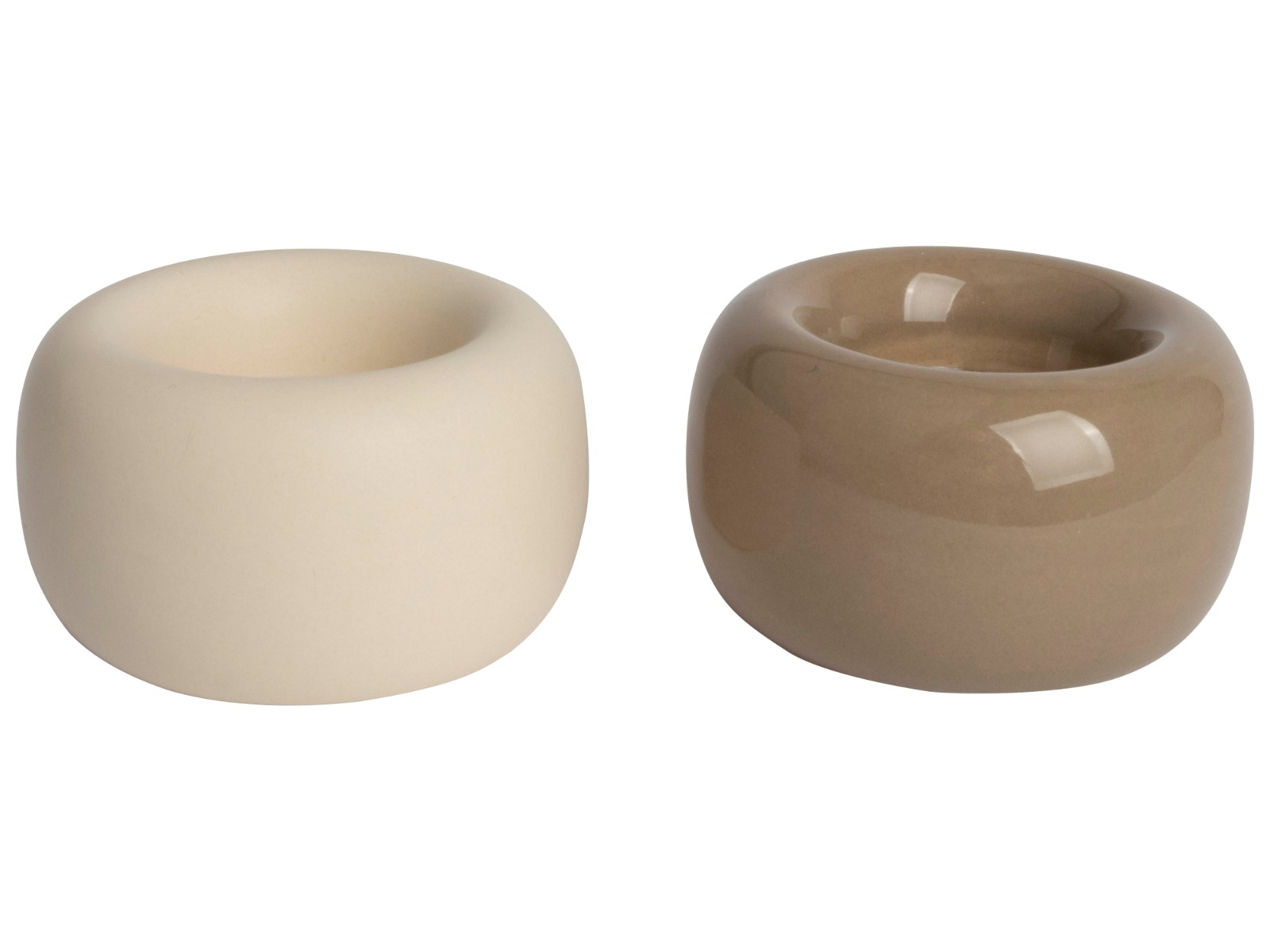 Theelichthouder Ø7,5x4cm - set 2 stuks