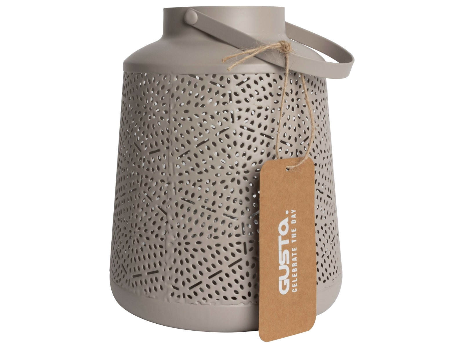 Lantaarn Ø16xH20cm taupe