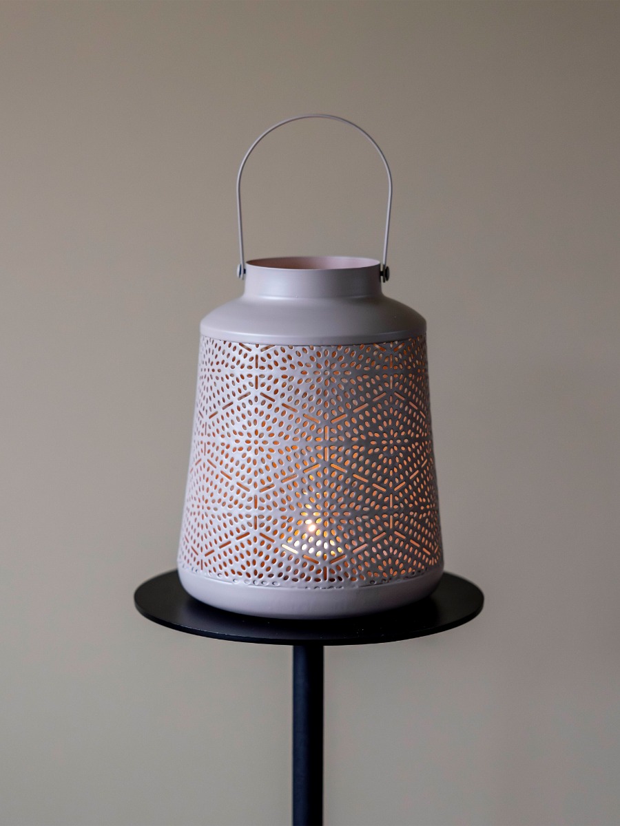 Lantaarn Ø16xH20cm taupe